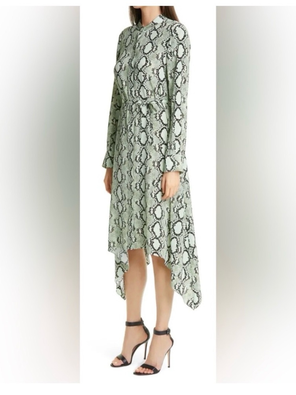 St. John Collection Crêpe de Chine Long Sleeve Dress